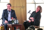 L-R: Shelagh Rogers, Host of CBC’s literary show, The Next Chapter and Gill-award-winning novelist, Will Ferguson in discussion.